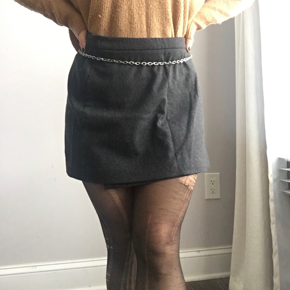 Zara Wool Gray Miniskirt